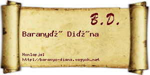 Baranyó Diána névjegykártya