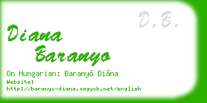 diana baranyo business card